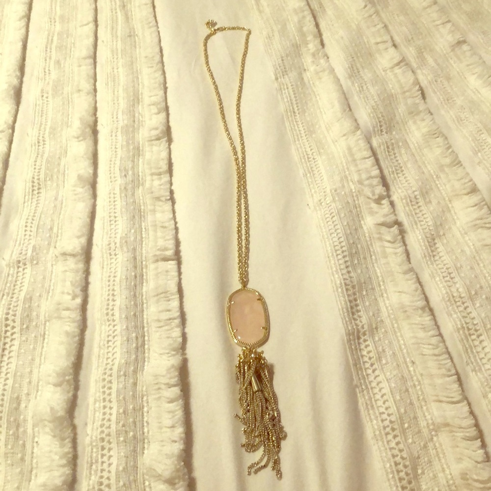 Kendra Scott light pink Reid adjustable necklace